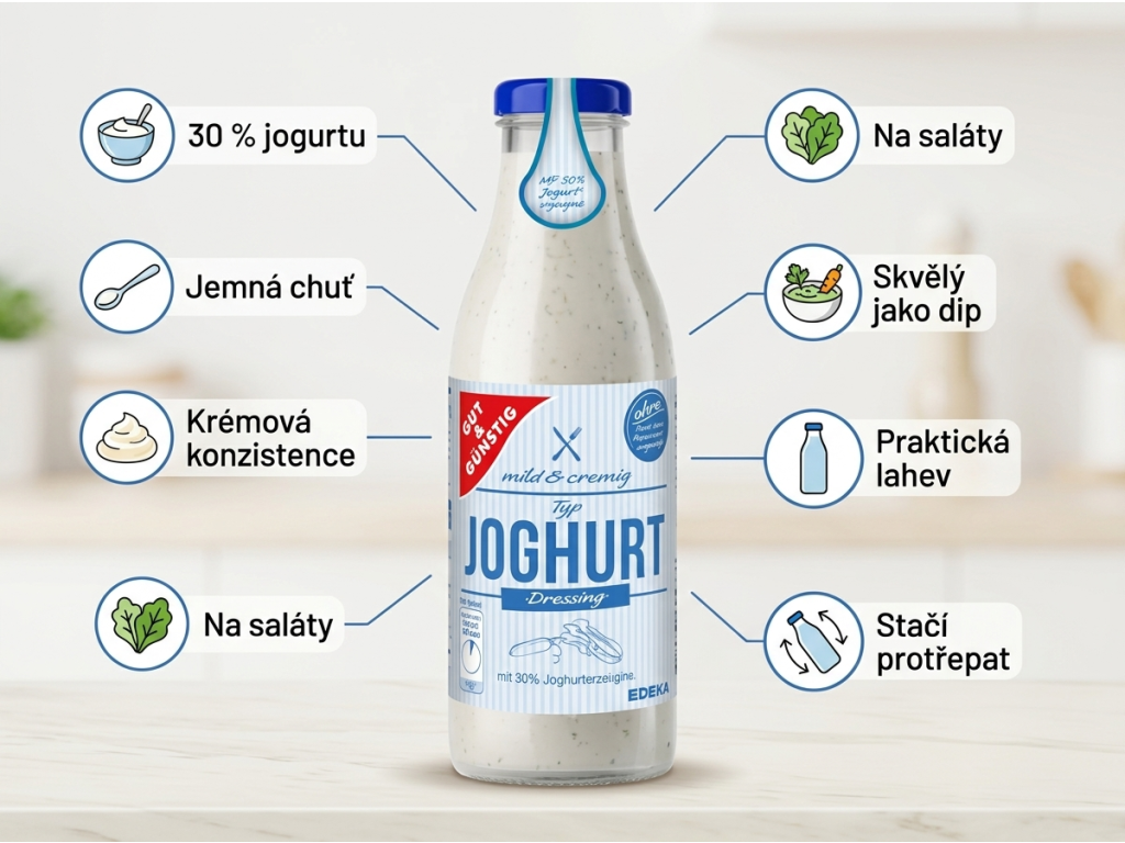 G&G Jogurtový dresink 500 ml - přehled výhod