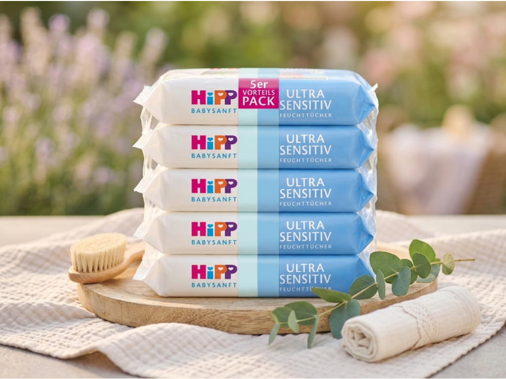HiPP Babysanft Ultra Sensitiv ubrousky v přírodním prostředí