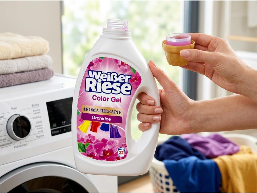 Weisser Riese Color Gel Orchidee v ruce