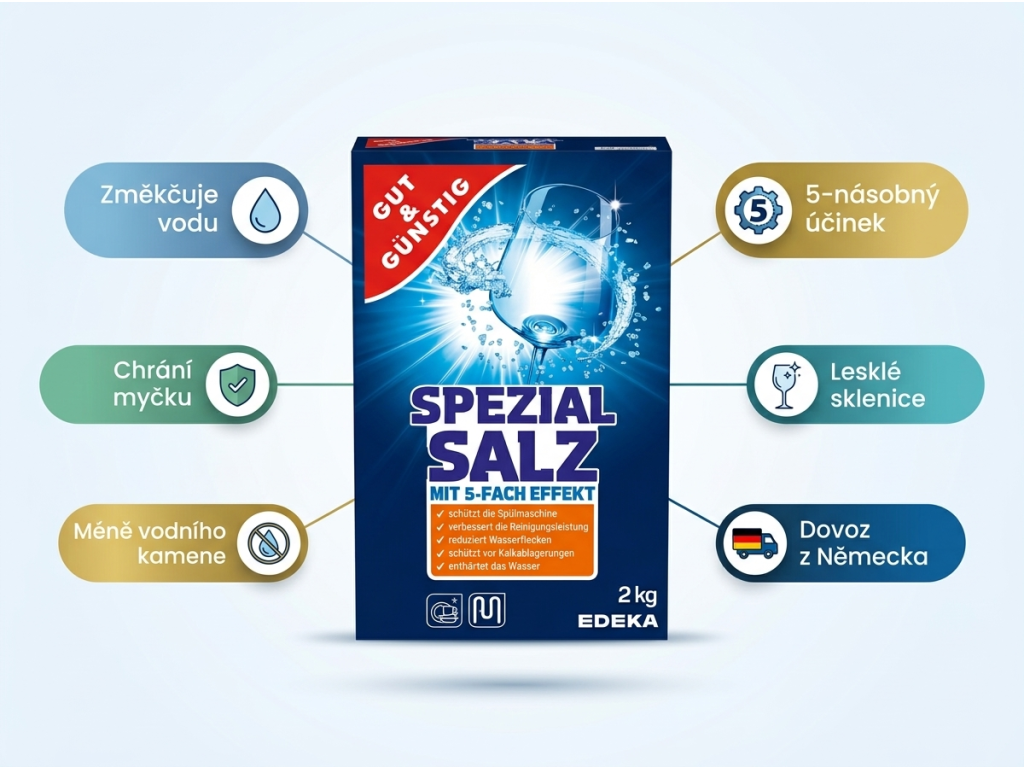 G&G sůl do myčky 2 kg - přehled výhod