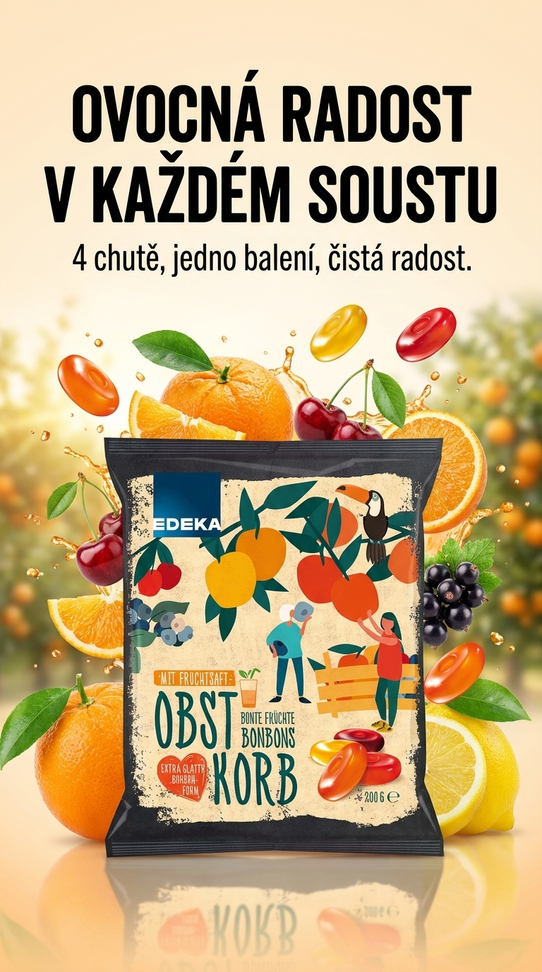 Edeka Pestré ovocné bonbony - lifestyle poster