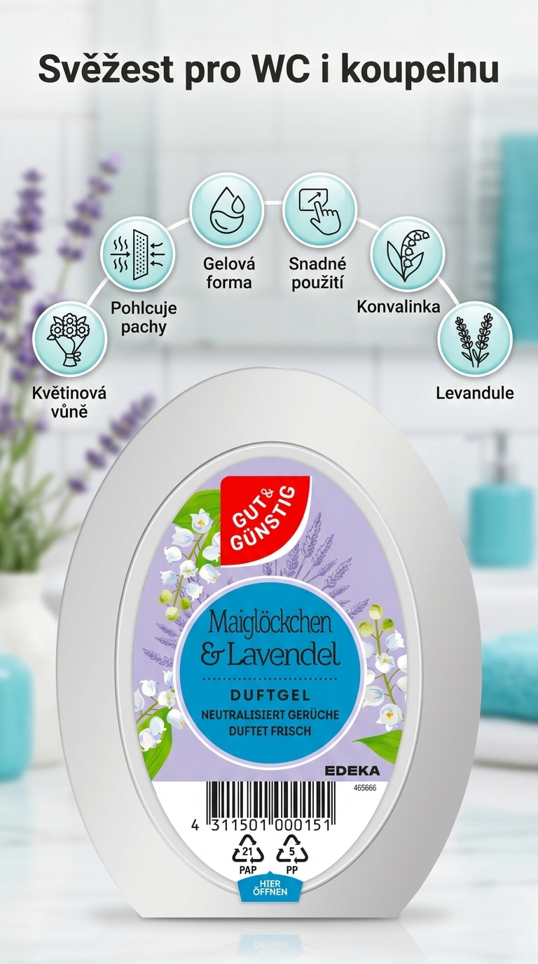 G&G vonný gel konvalinka a levandule - mobilní infografika