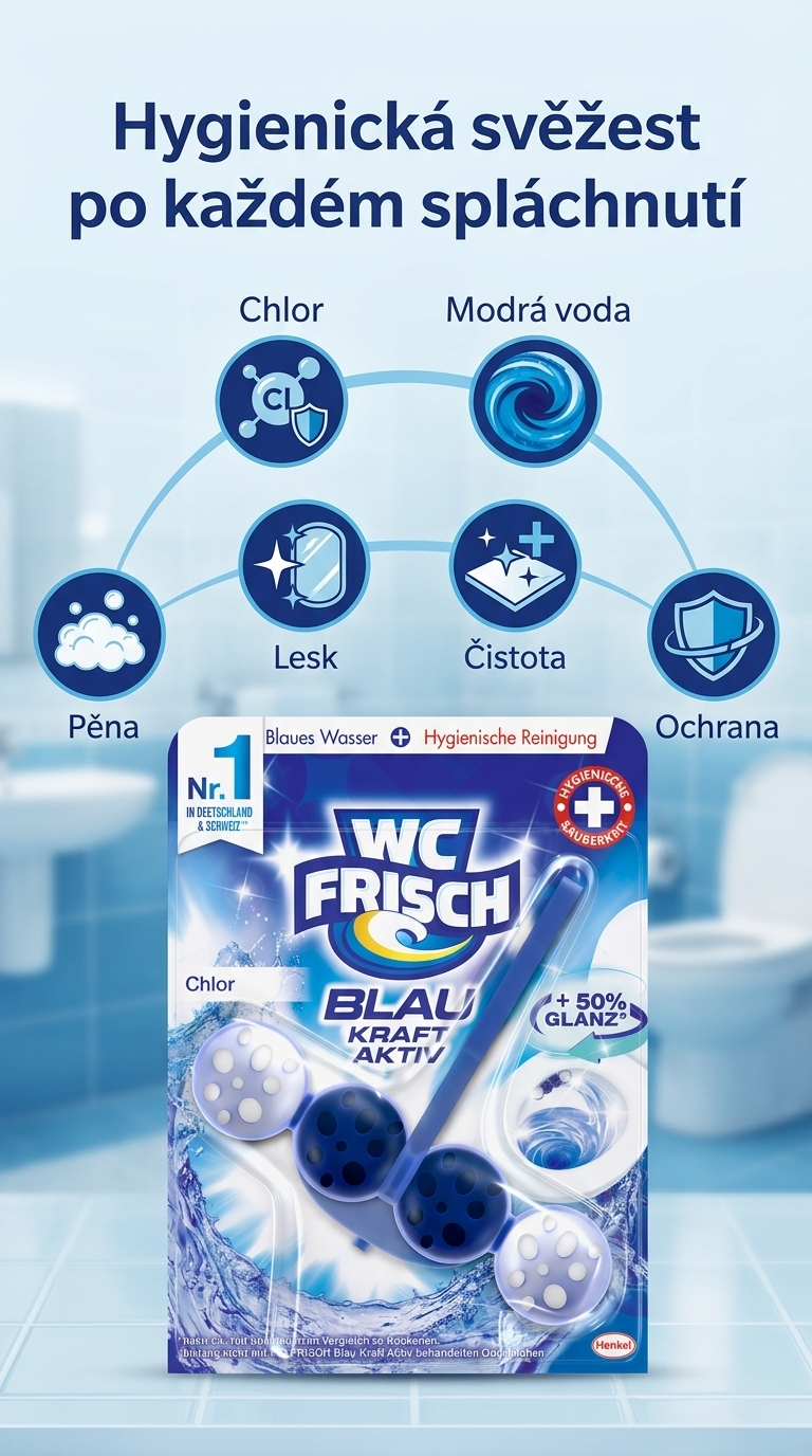 WC Frisch Chlor - mobilní infografika