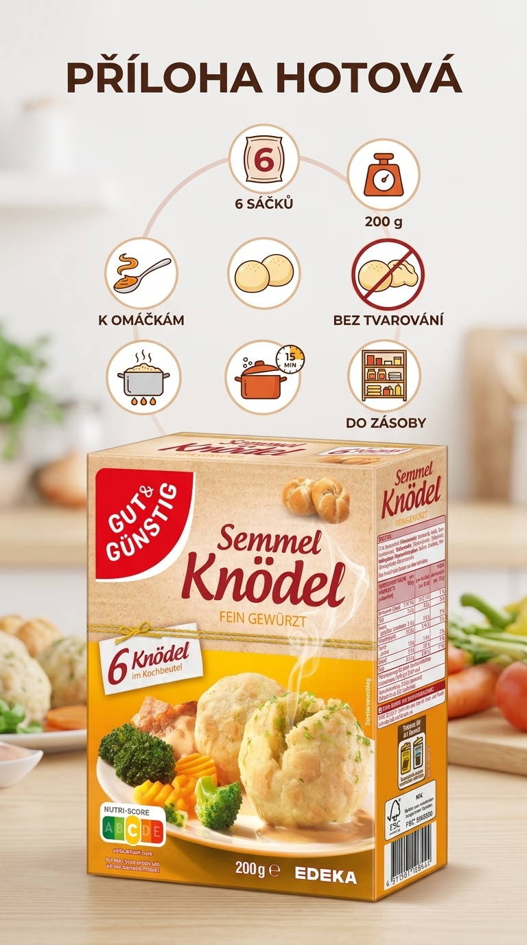 G&G houskové knedlíky - mobilní infografika