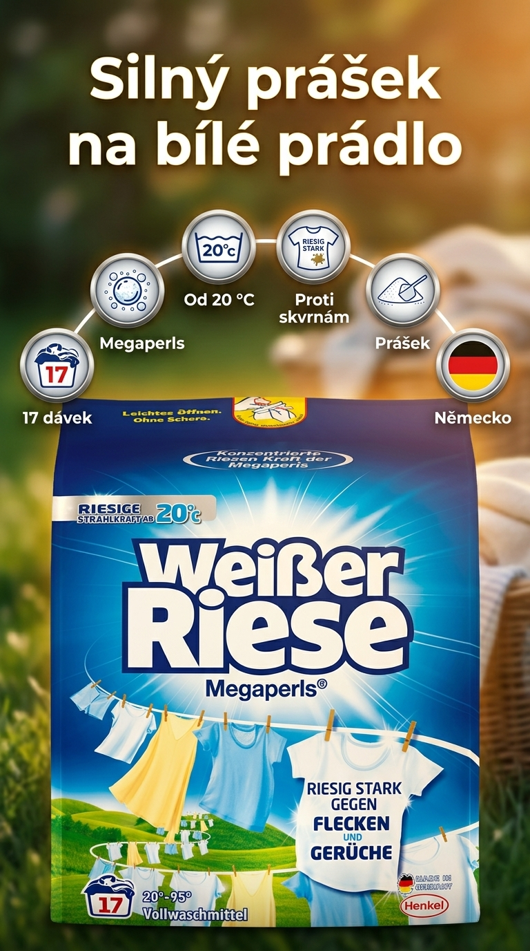 Weisser Riese Megaperls - mobilní infografika