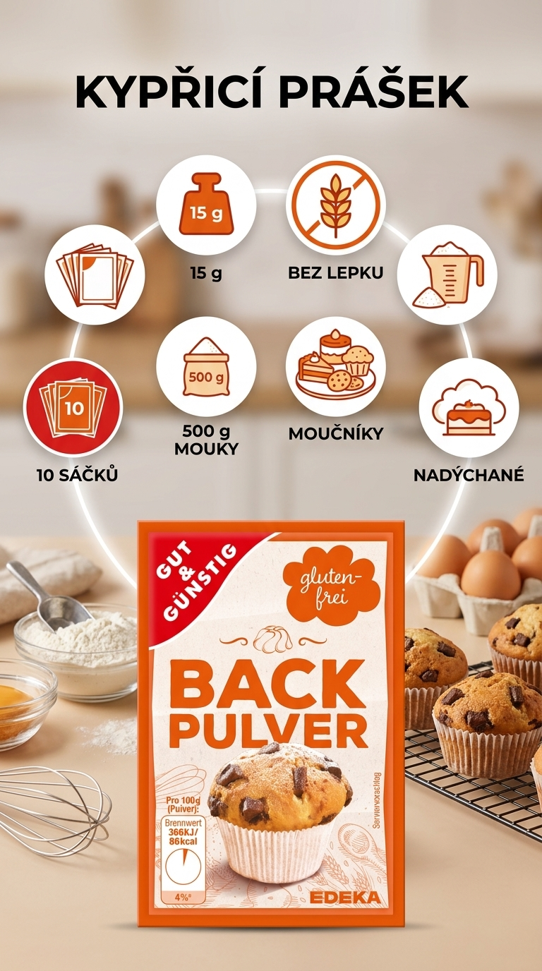 G&G Kypřící prášek - mobilní infografika