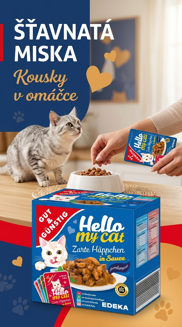 G&G kapsičky pro kočky v omáčce - lifestyle poster