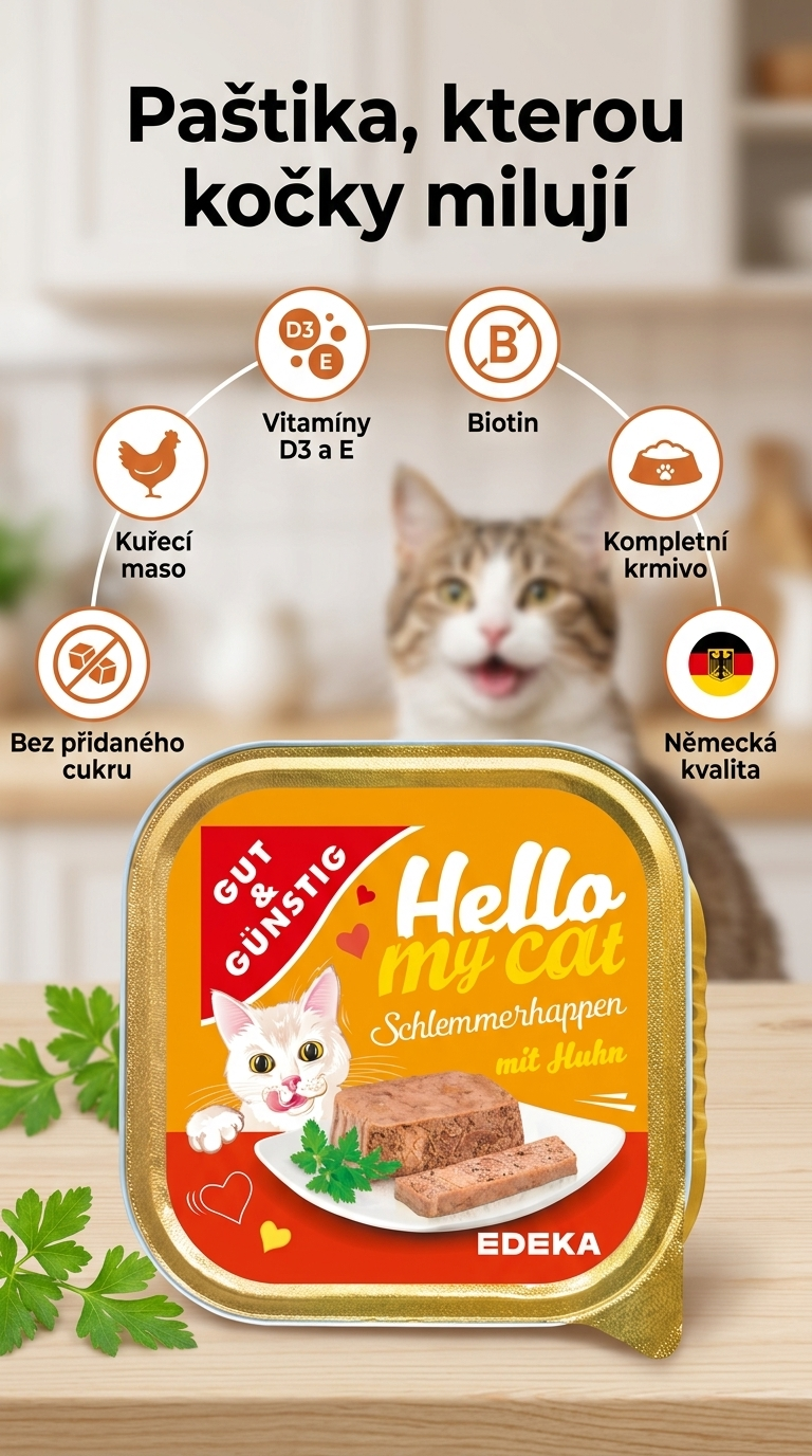 G&G Hello my cat paštika pro kočky - mobilní infografika