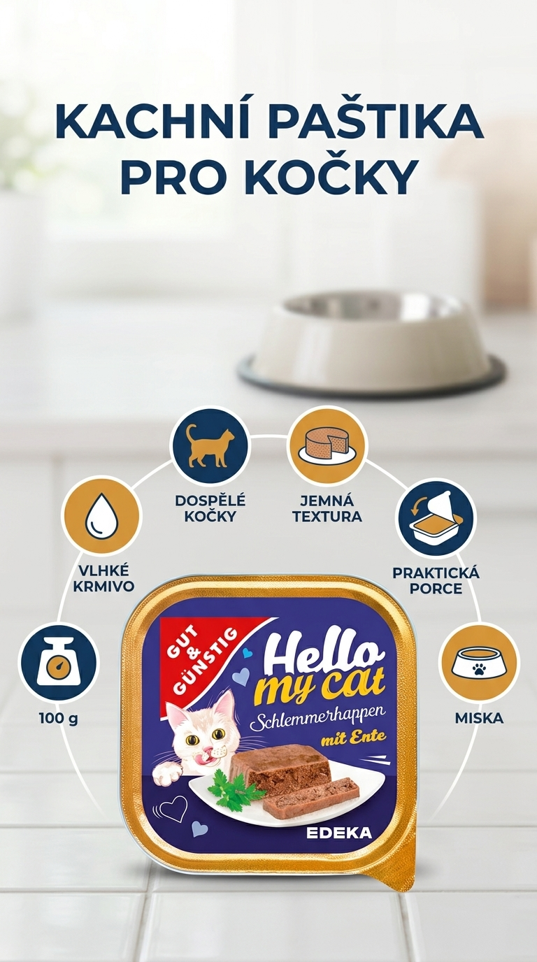 G&G kachní paštika pro kočky - mobilní infografika