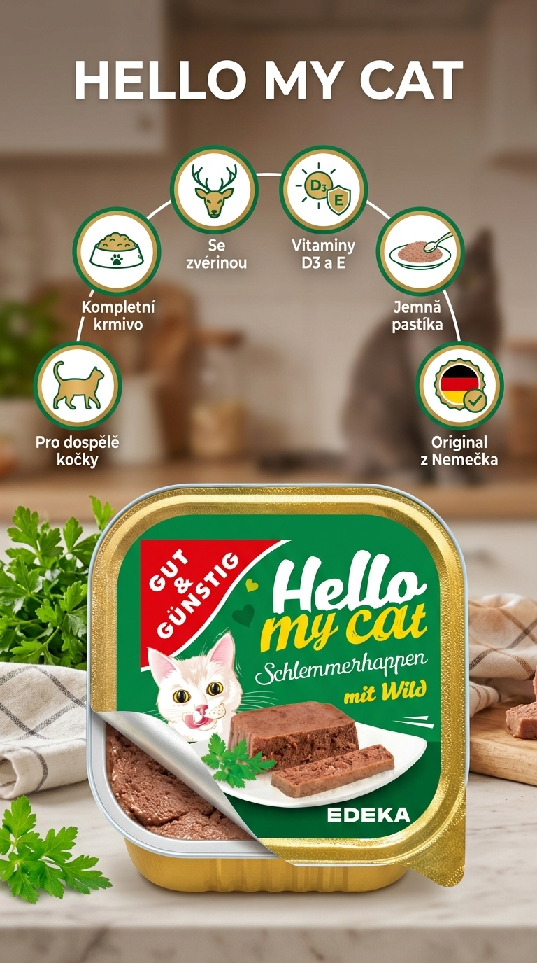 G&G Hello my cat paštika se zvěřinou - mobilní infografika