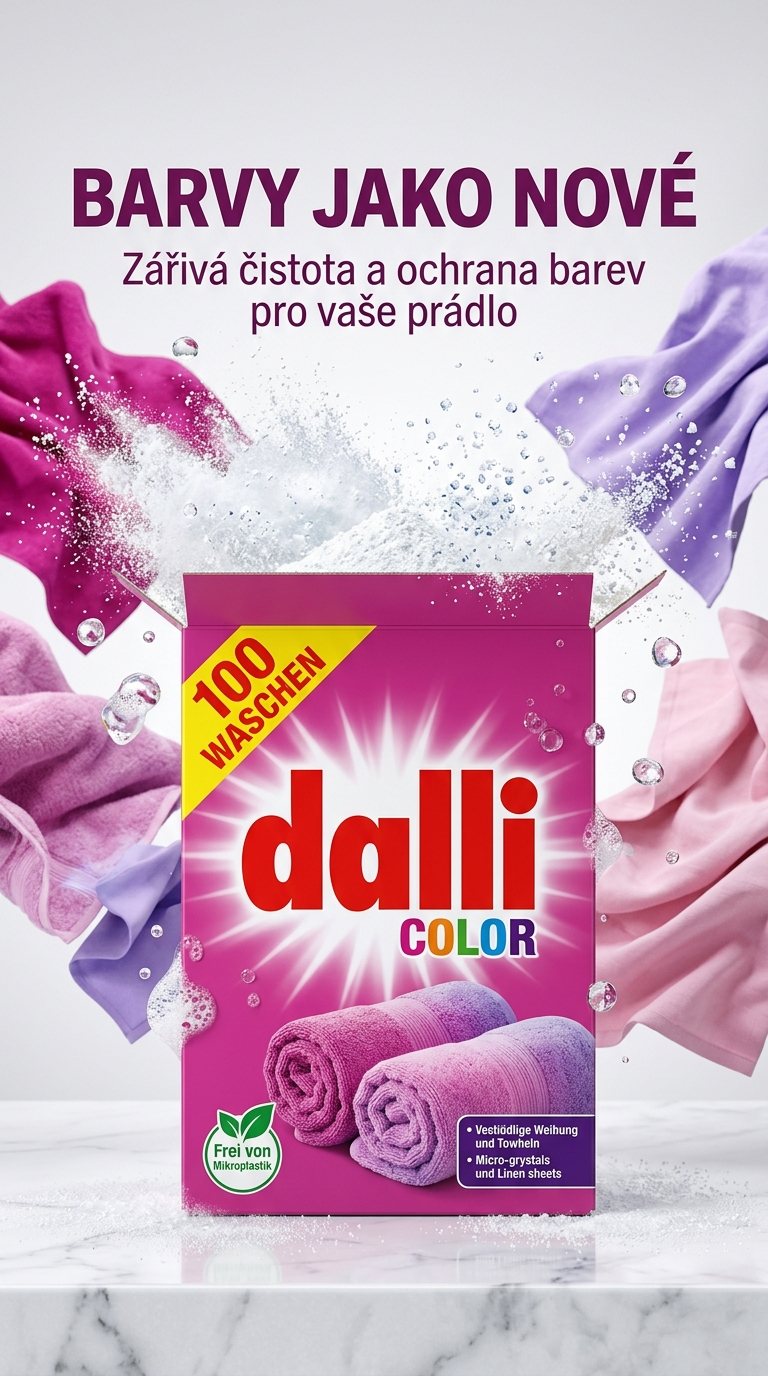 Dalli Color prací prášek - lifestyle poster