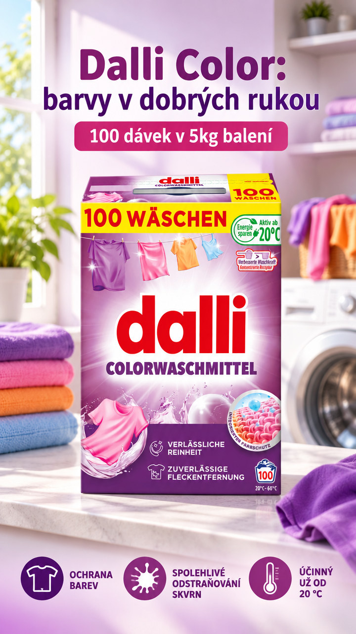 Dalli Color – 5kg prací prášek pro barevné prádlo