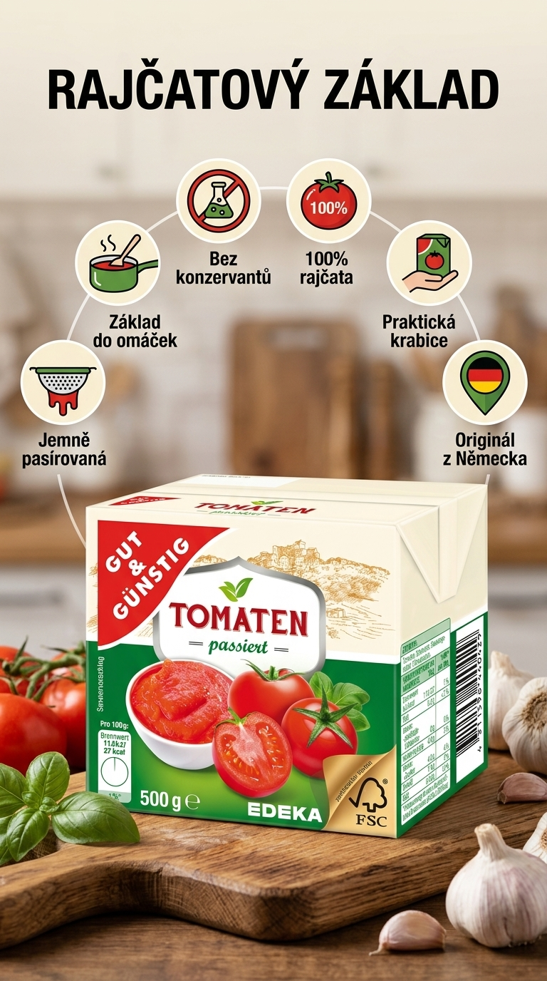 G&G Rajčata pasírovaná 500g - mobilní infografika