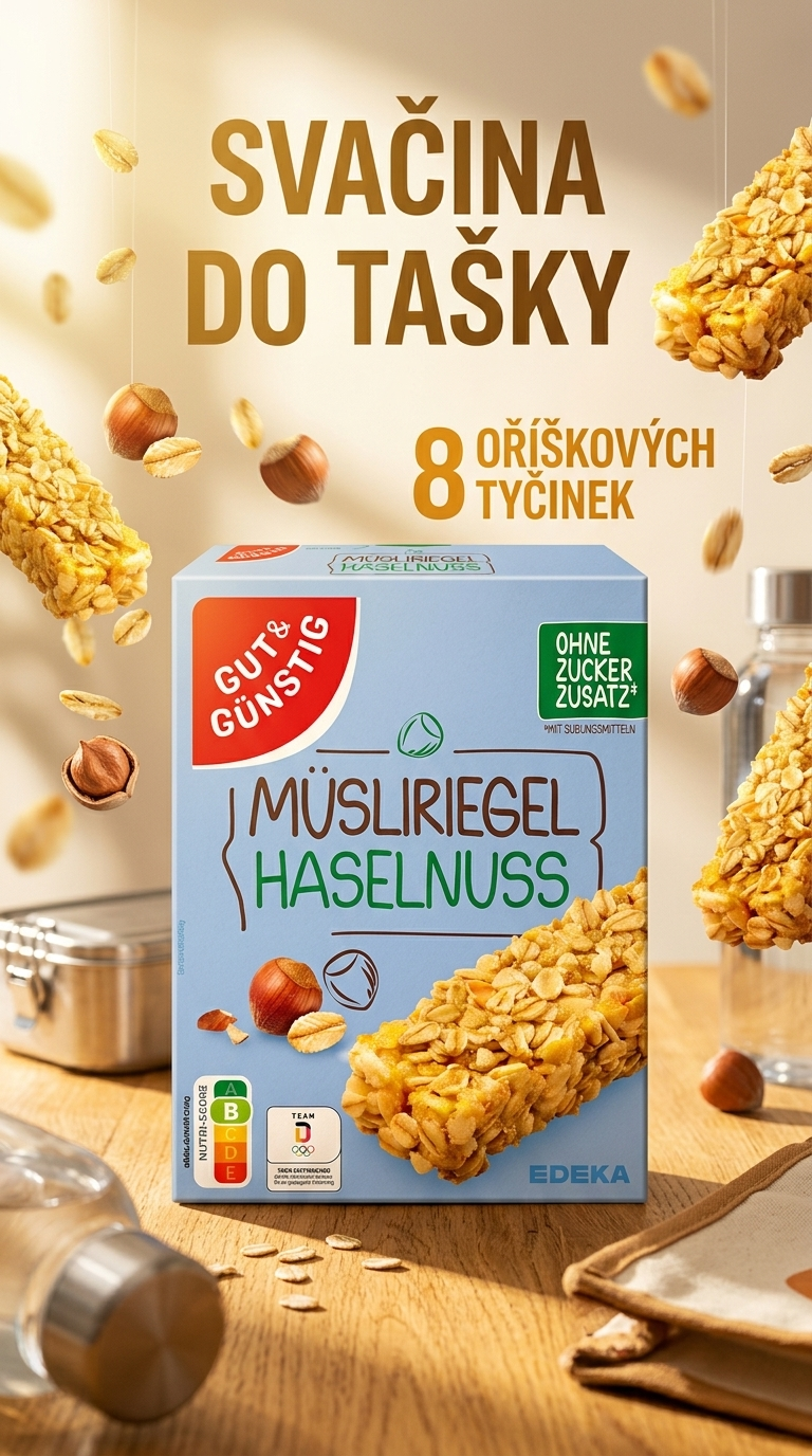 G&G müsli tyčinky s lískovými ořechy - lifestyle poster