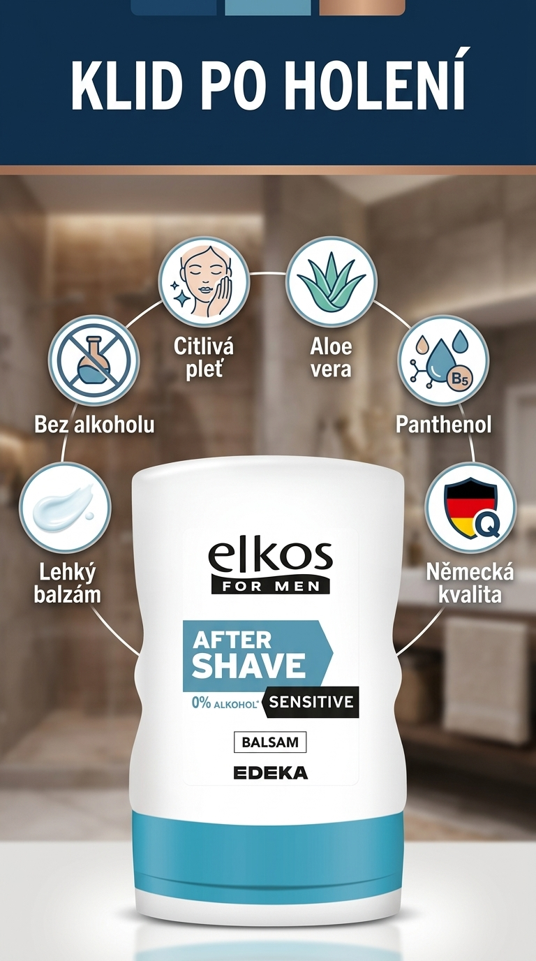 Elkos Sensitive balzám po holení 100 ml - mobilní infografika
