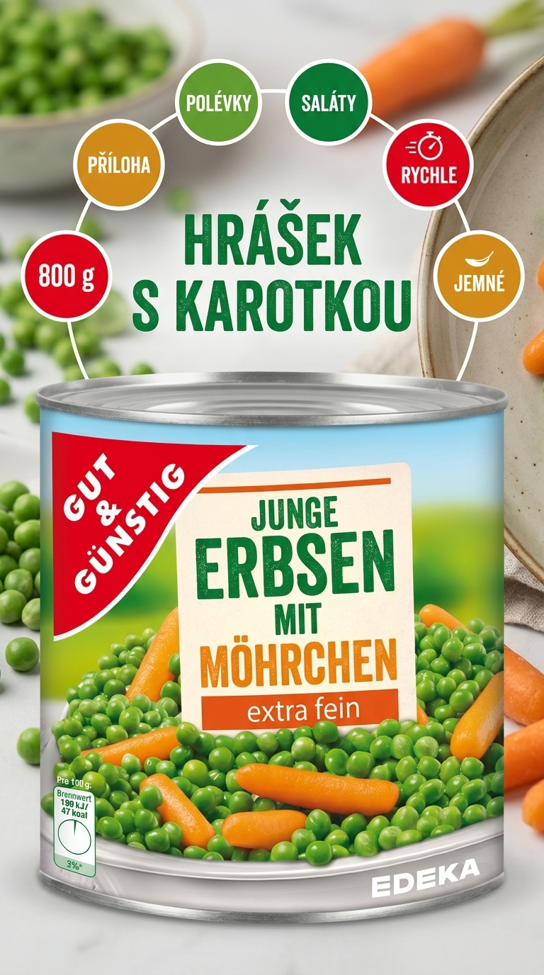 G&G hrášek s baby karotkou - mobilní infografika
