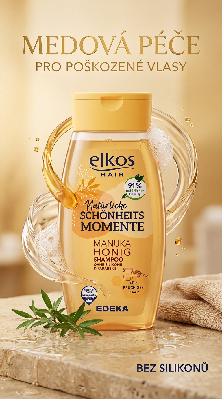 Elkos Premium šampon s manukovým medem - lifestyle poster