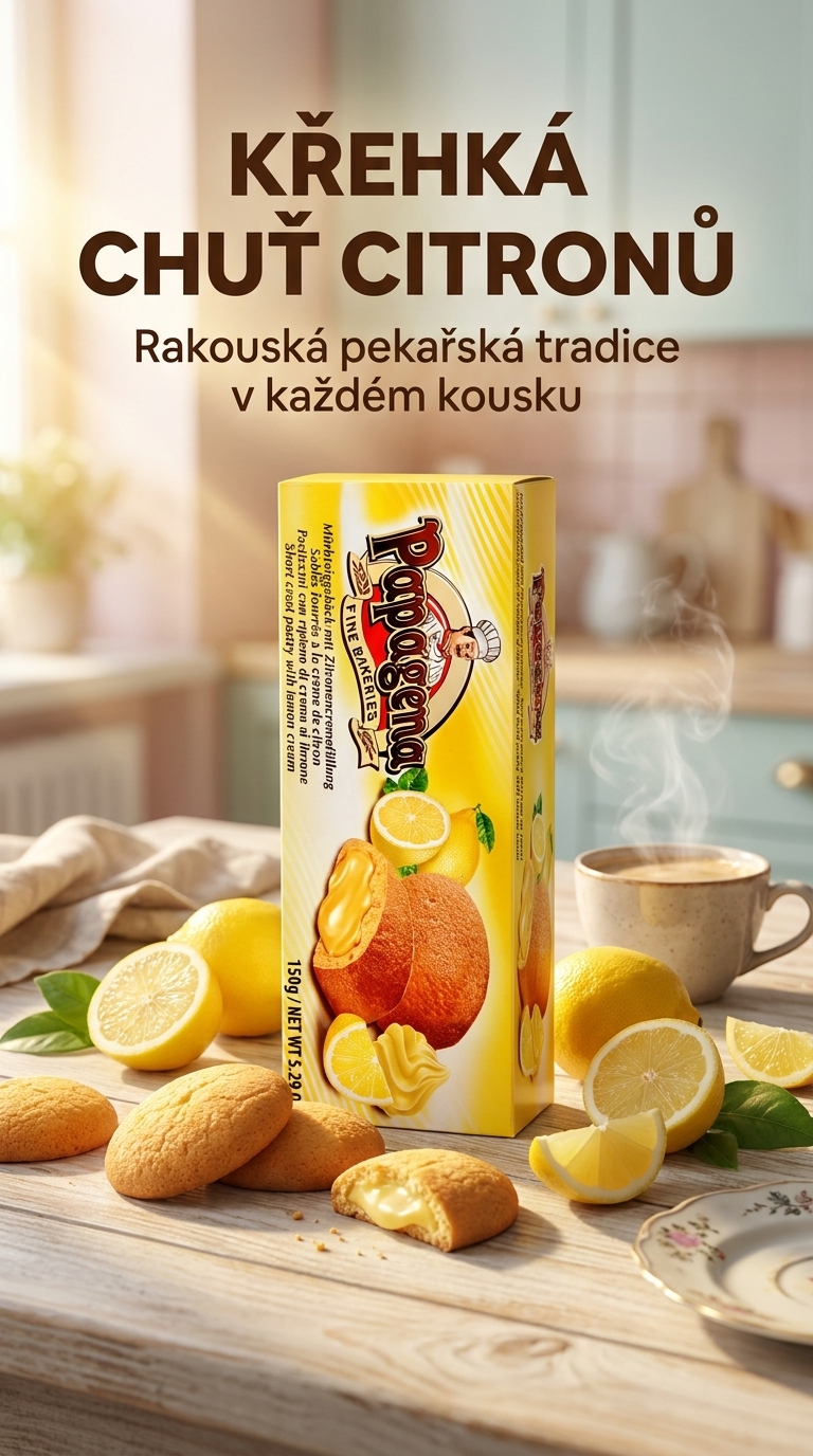 Papagena Piškoty s citronovou náplní - lifestyle poster