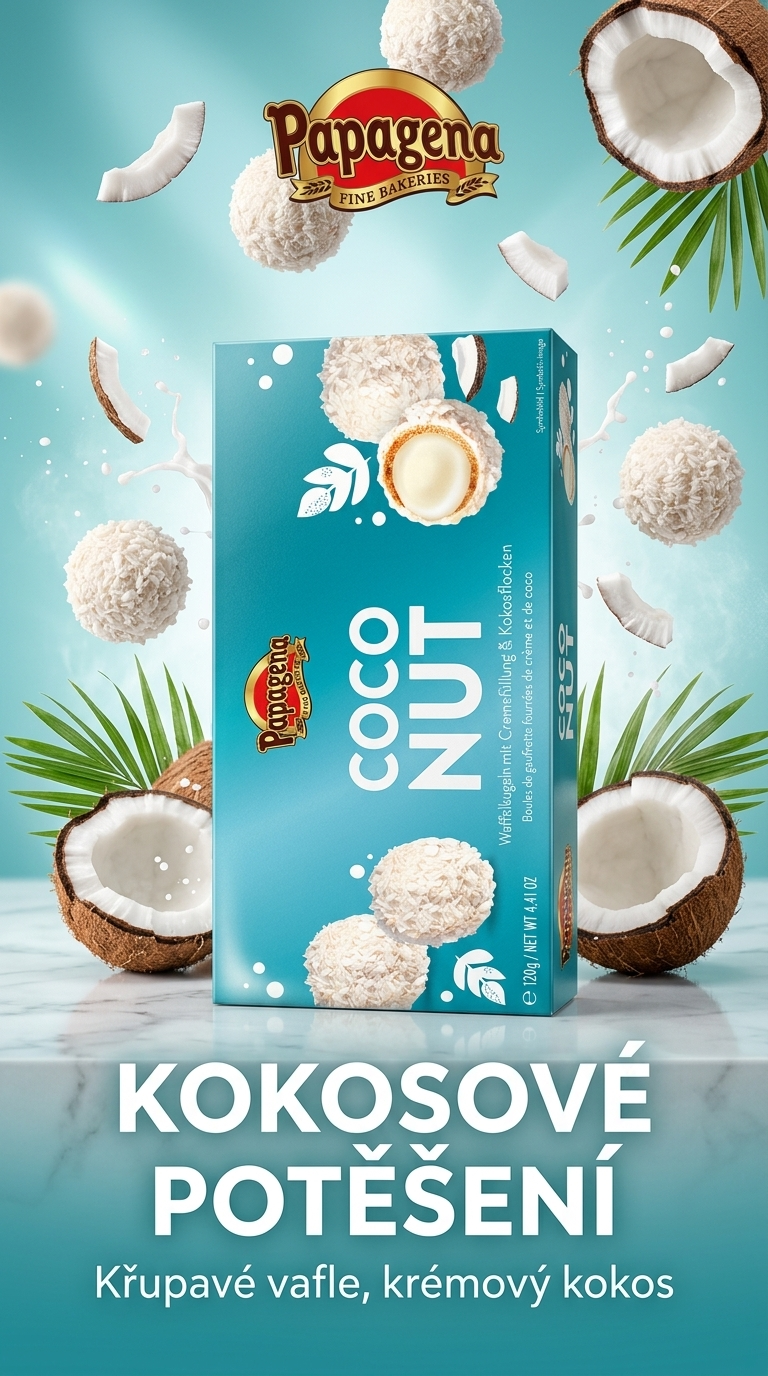 Papagena Coconut kuličky - lifestyle poster