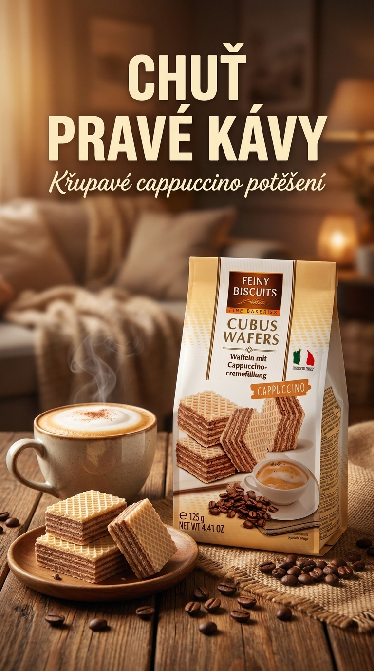 Feiny Biscuits Cappuccino oplatky 125 g - lifestyle