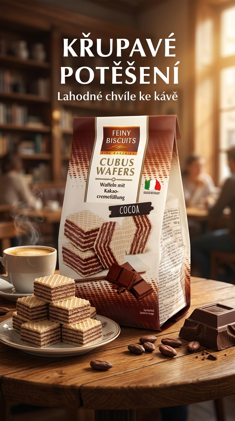 Biscuits vaflové oplatky s kakaovo-krémovou náplní 125 g - lifestyle poster