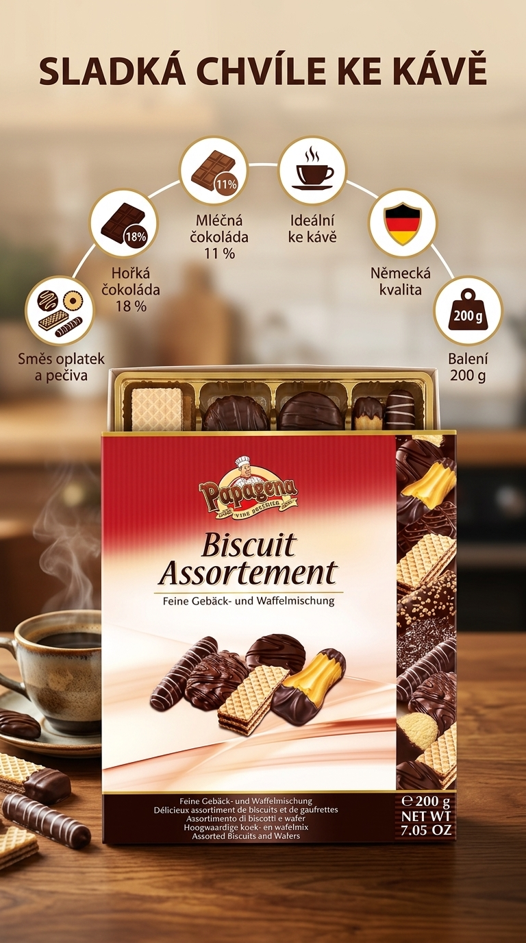 Papagena Směs oplatek a pečiva 200g - mobilní infografika