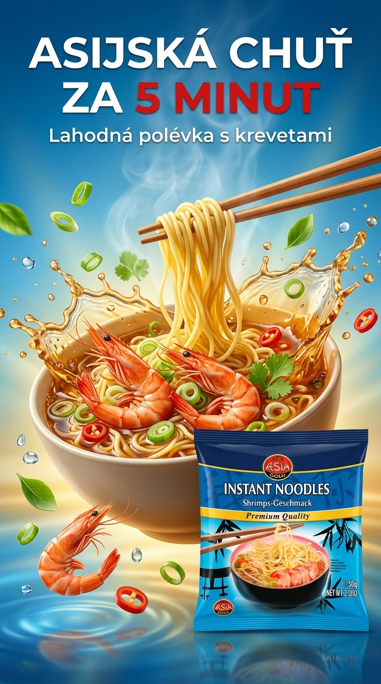Asia Gold instantní polévka krevety - lifestyle poster