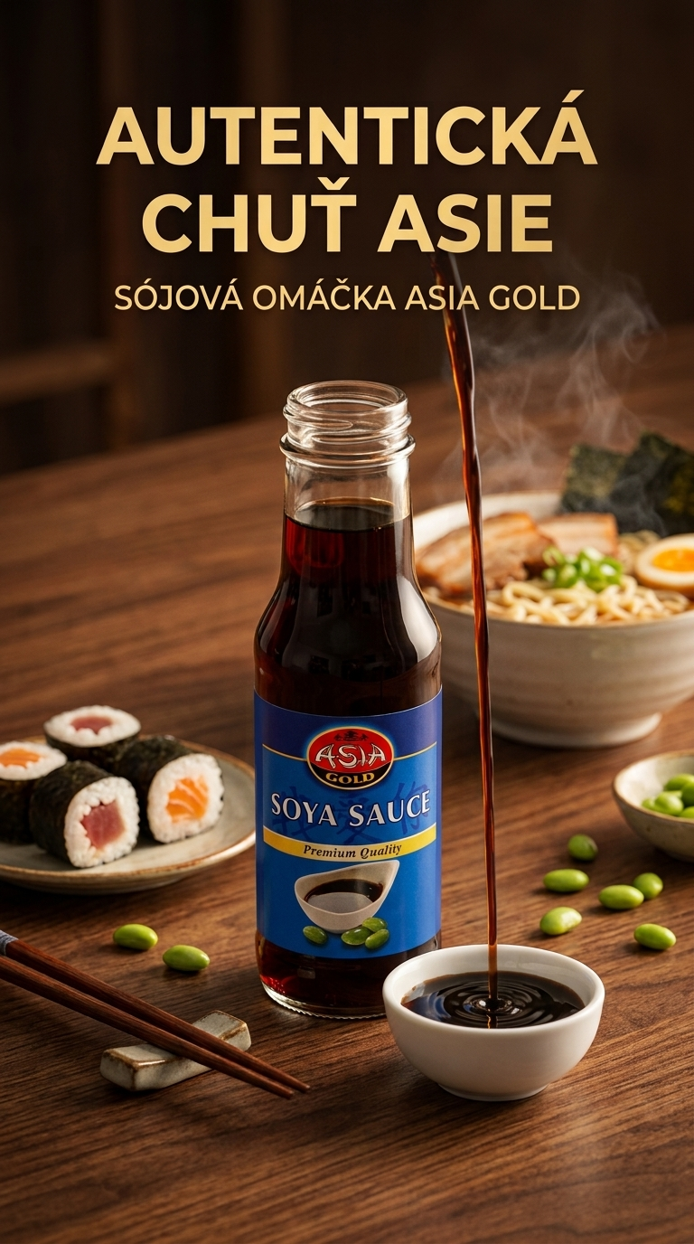 Asia Gold Shoyu sójová omáčka - autentická chuť Asie