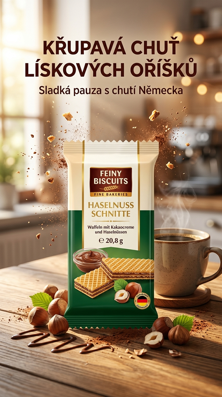 Biscuit Lískooříškové oplatky 8×20,8g - lifestyle poster
