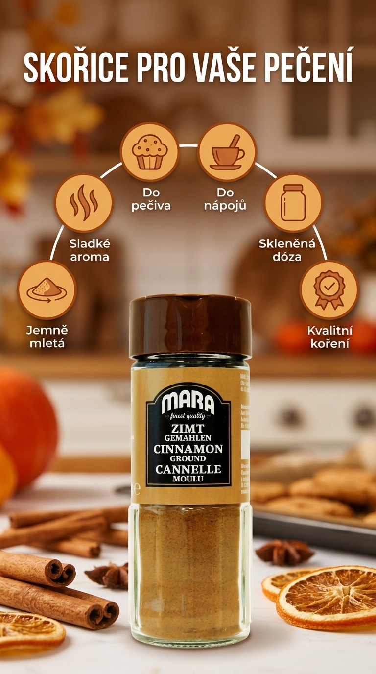 G&G skořice jemně mletá 40 g - mobilní infografika
