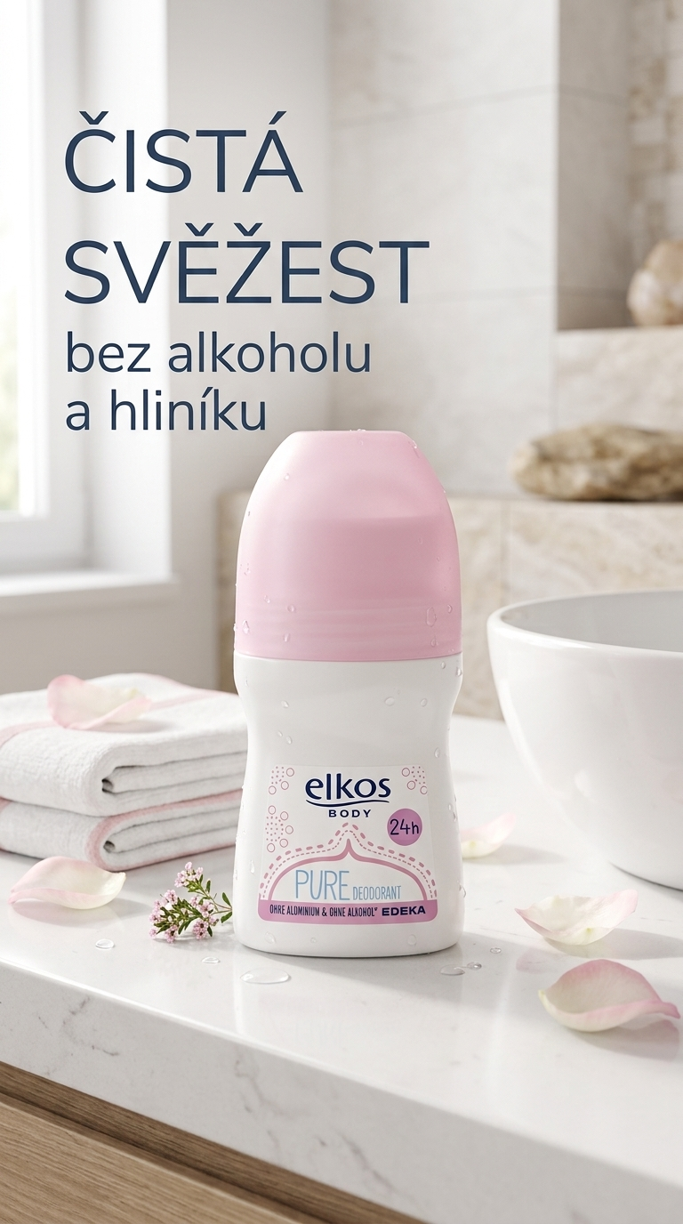 Elkos PURE Roll-on kuličkový deodorant - lifestyle poster