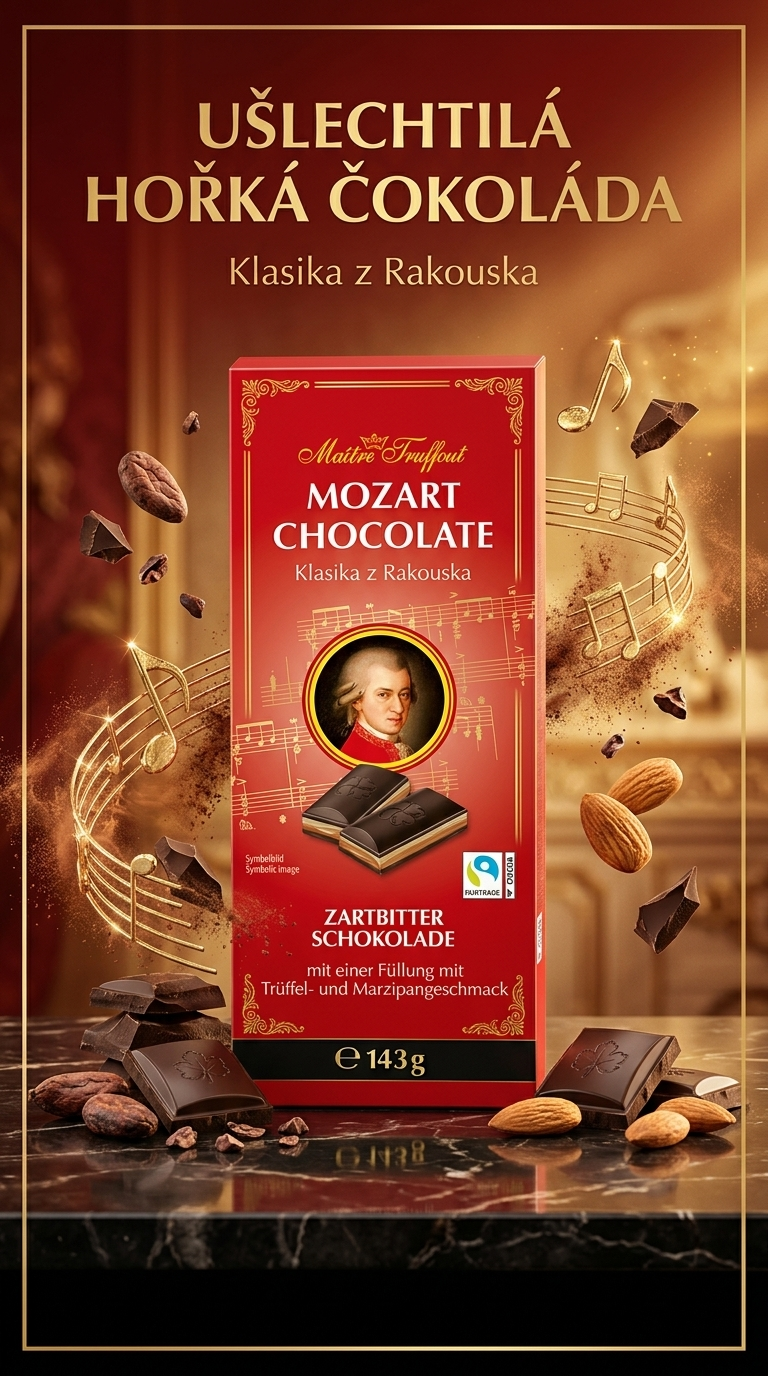 Maitre Truffout Mozartovo čokoláda 143g - lifestyle poster