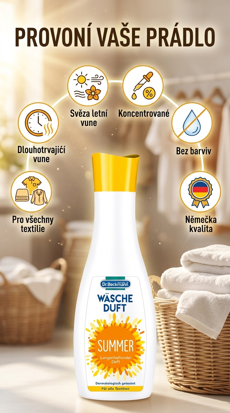 Dr. Beckmann SUMMER parfém na prádlo - mobilní infografika