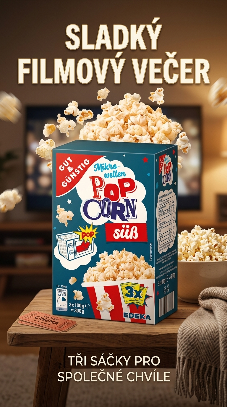 G&G sladký popcorn do mikrovlnky - filmový večer