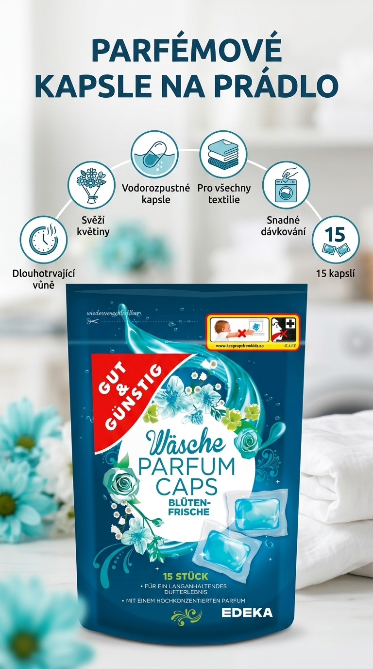 G&G parfémové kapsle na prádlo - mobilní infografika