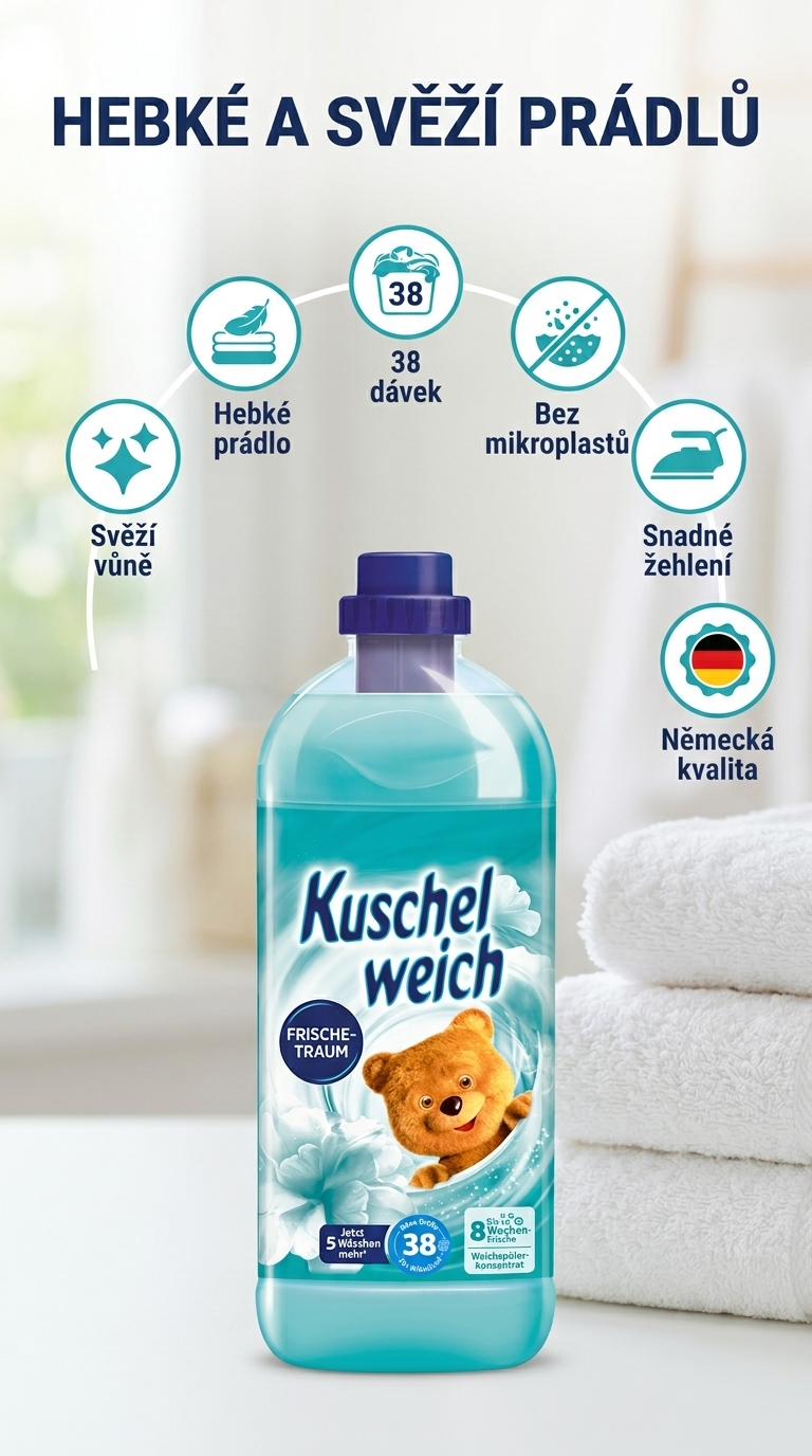 Kuschelweich aviváž Frischetraum - mobilní infografika