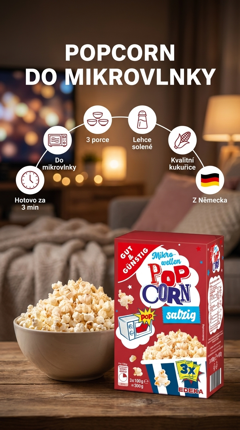 G&G Popcorn do mikrovlnky - mobilní infografika