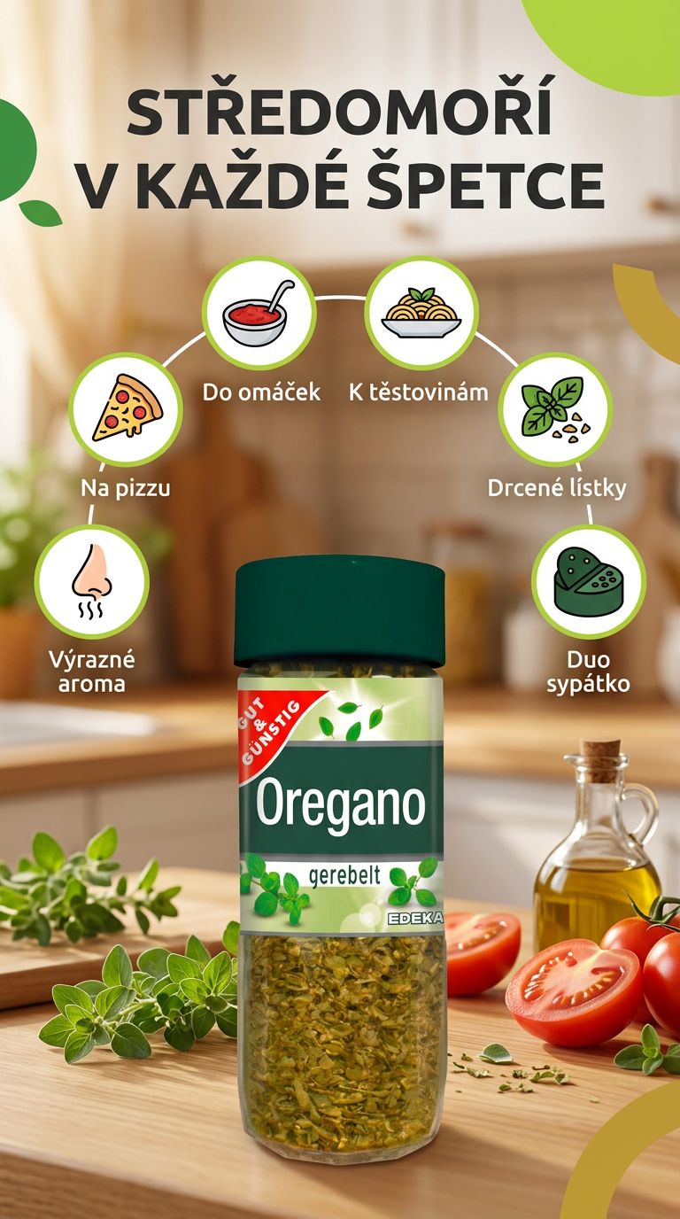 G&G sušené oregano 12 g – mobilní infografika