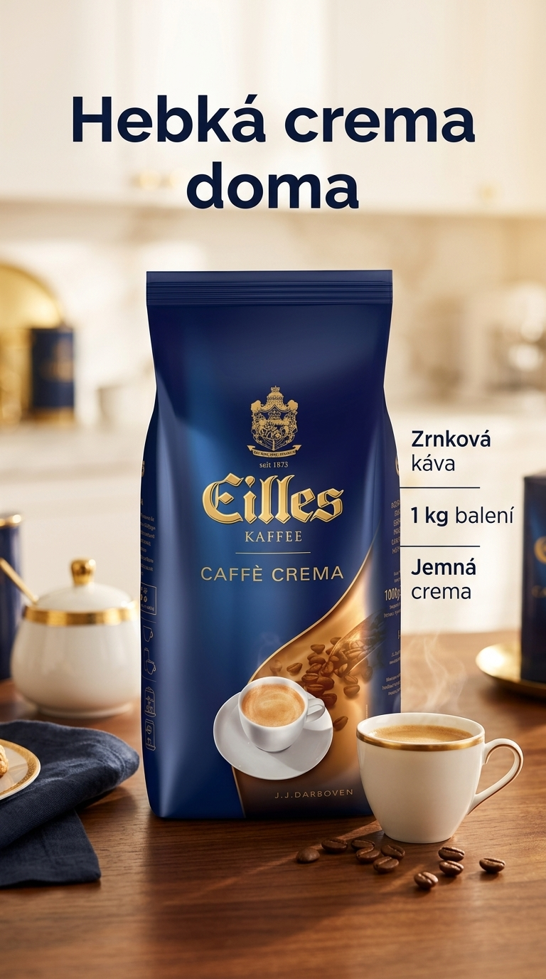 Eilles Caffé Crema zrnková káva - lifestyle poster