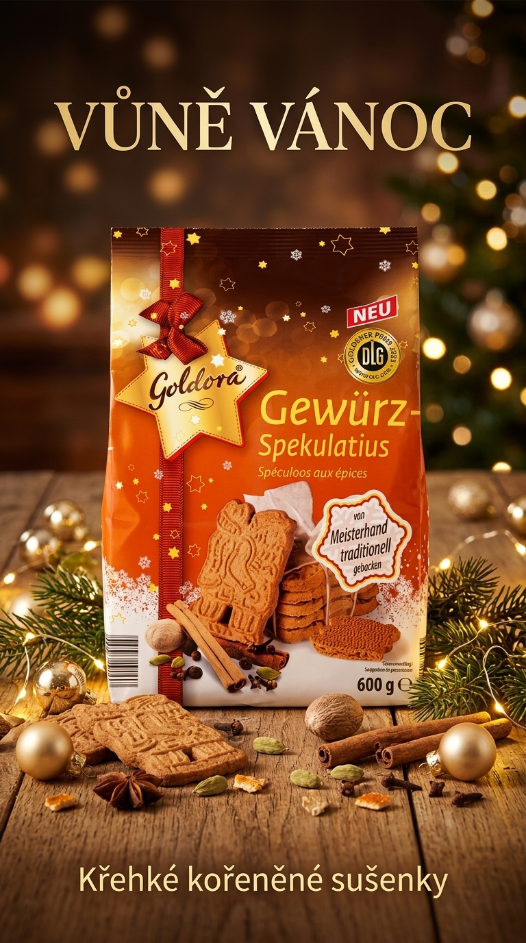 Goldora kořeněné Spekulatius 600 g - vánoční poster