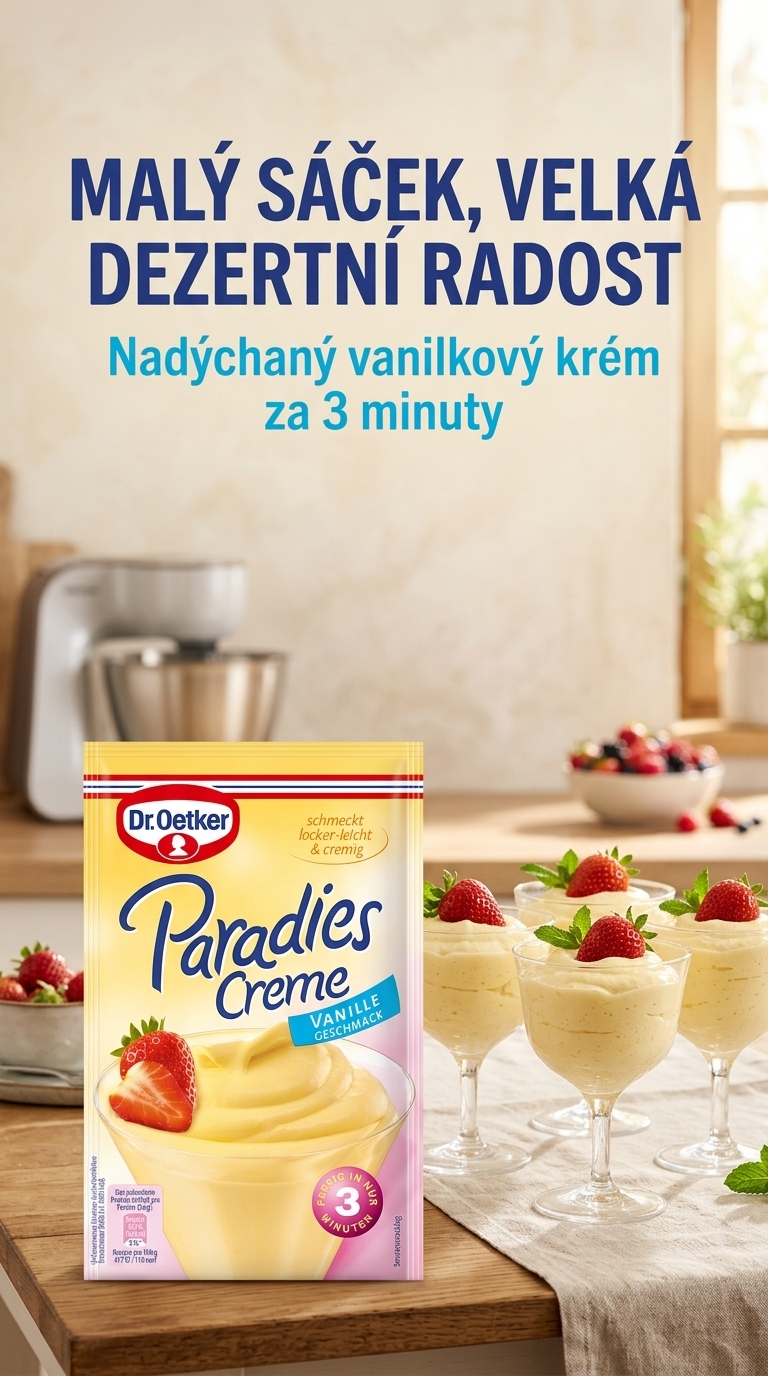 Dr. Oetker Paradies-Creme vanilkový - lifestyle poster