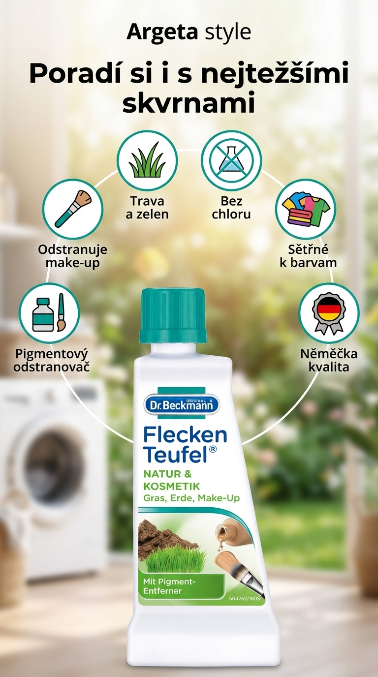 Dr. Beckmann ďáblík na skvrny od zeleně a kosmetiky 50 ml - mobilní infografika