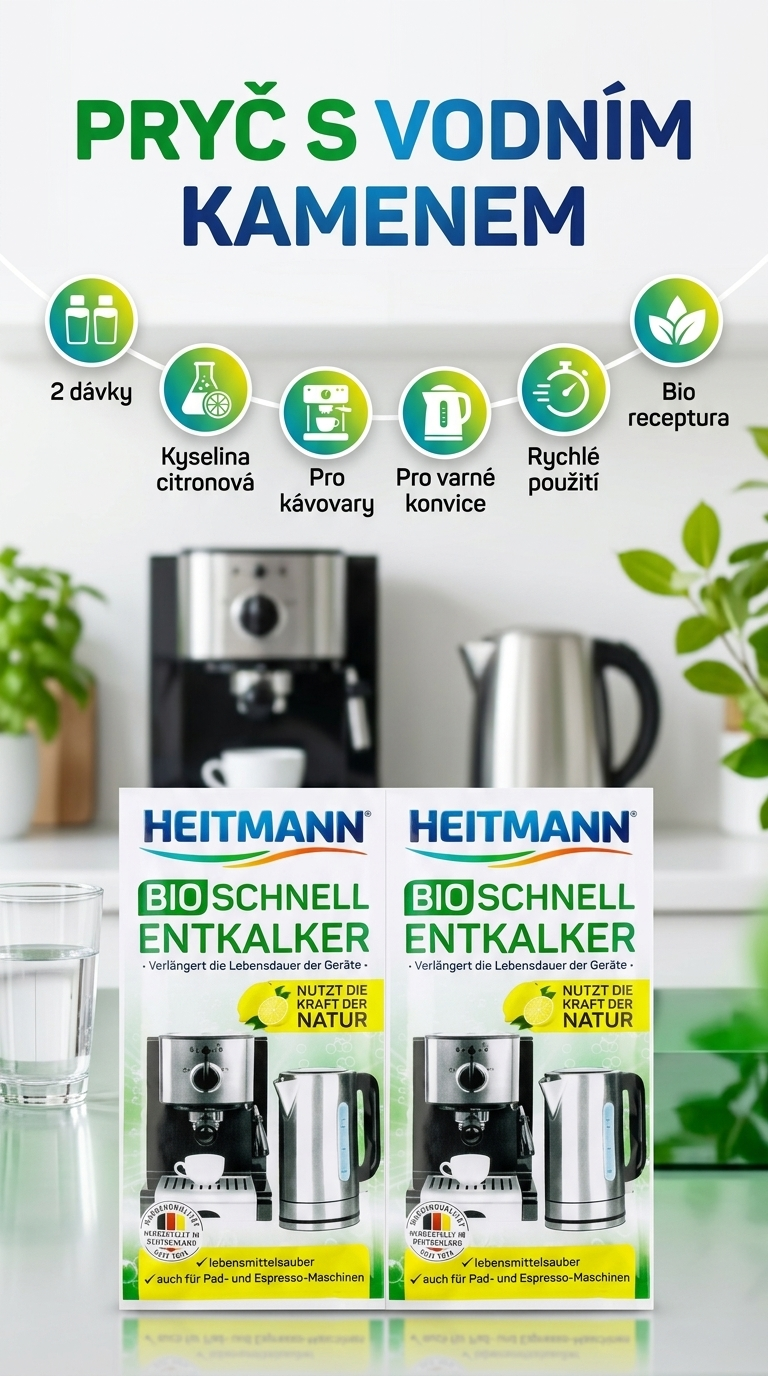 Heitmann Bio rychlý odvápňovač 2 x 25 g - mobilní infografika