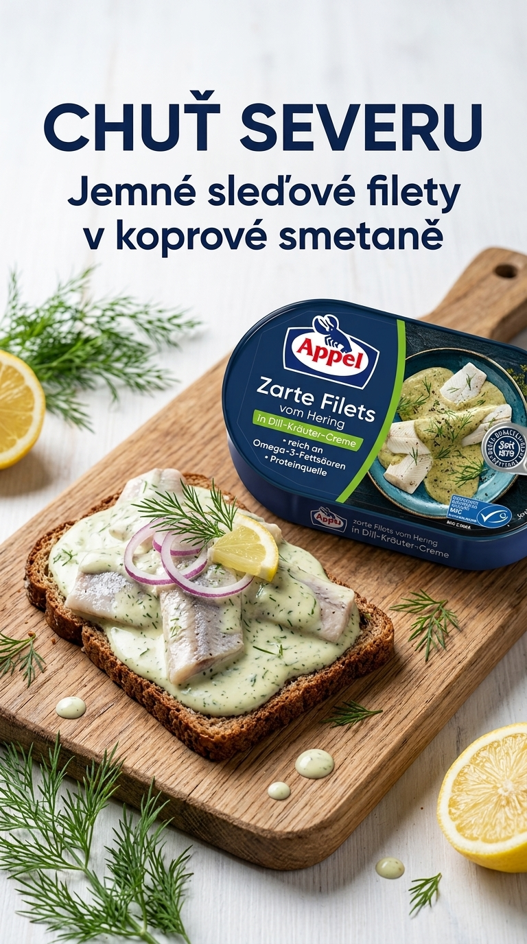Appel sleďové filety v koprovém krému - servírovací inspirace