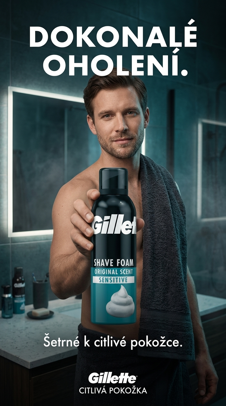 Gillette pěna na holení pro citlivou pokožku 200 ml