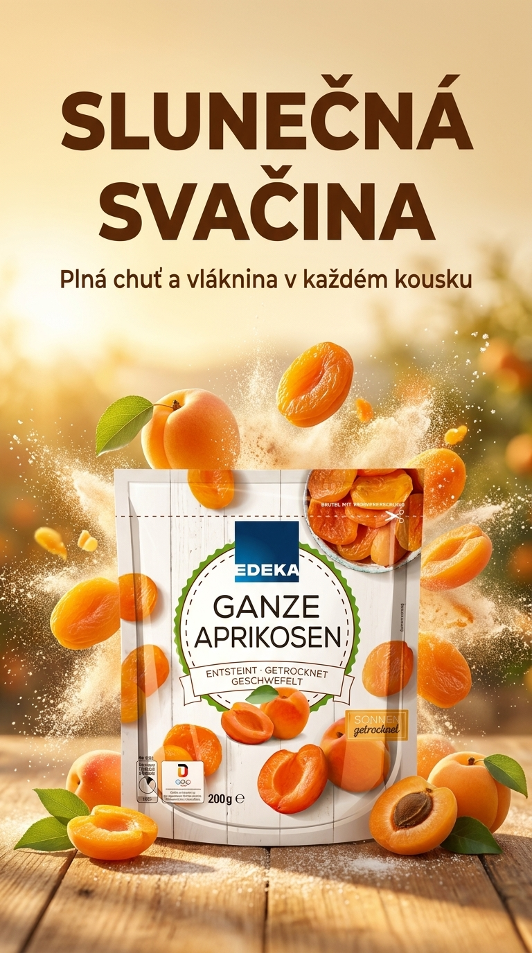 Edeka sušené celé meruňky vypeckované 200 g - lifestyle poster