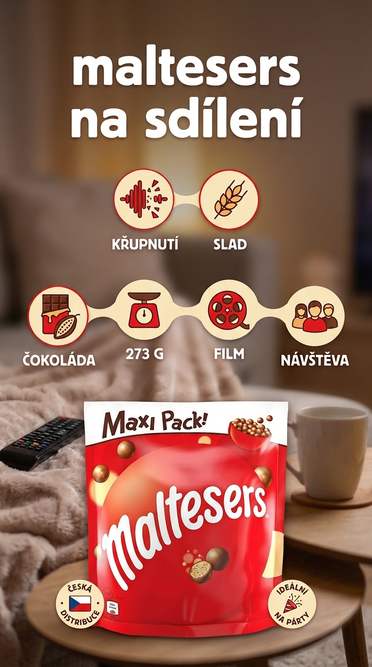 Maltesers Maxi Pack 273 g - mobilní infografika