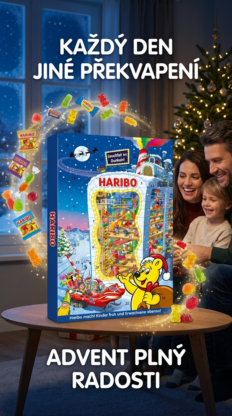 Haribo adventní kalendář 300 g - vánoční lifestyle poster
