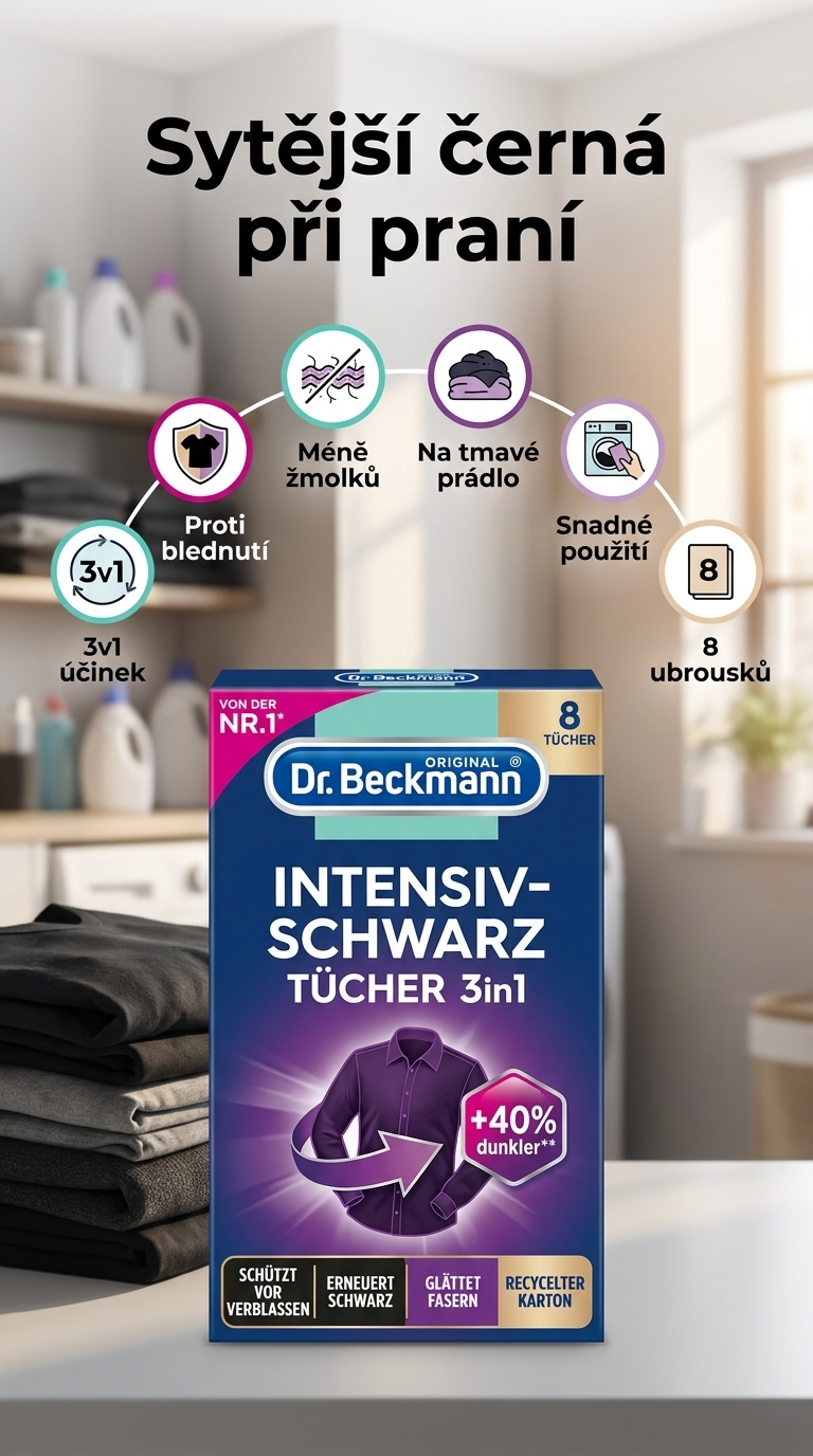 Dr. Beckmann ubrousky na obnovu černé barvy - mobilní infografika