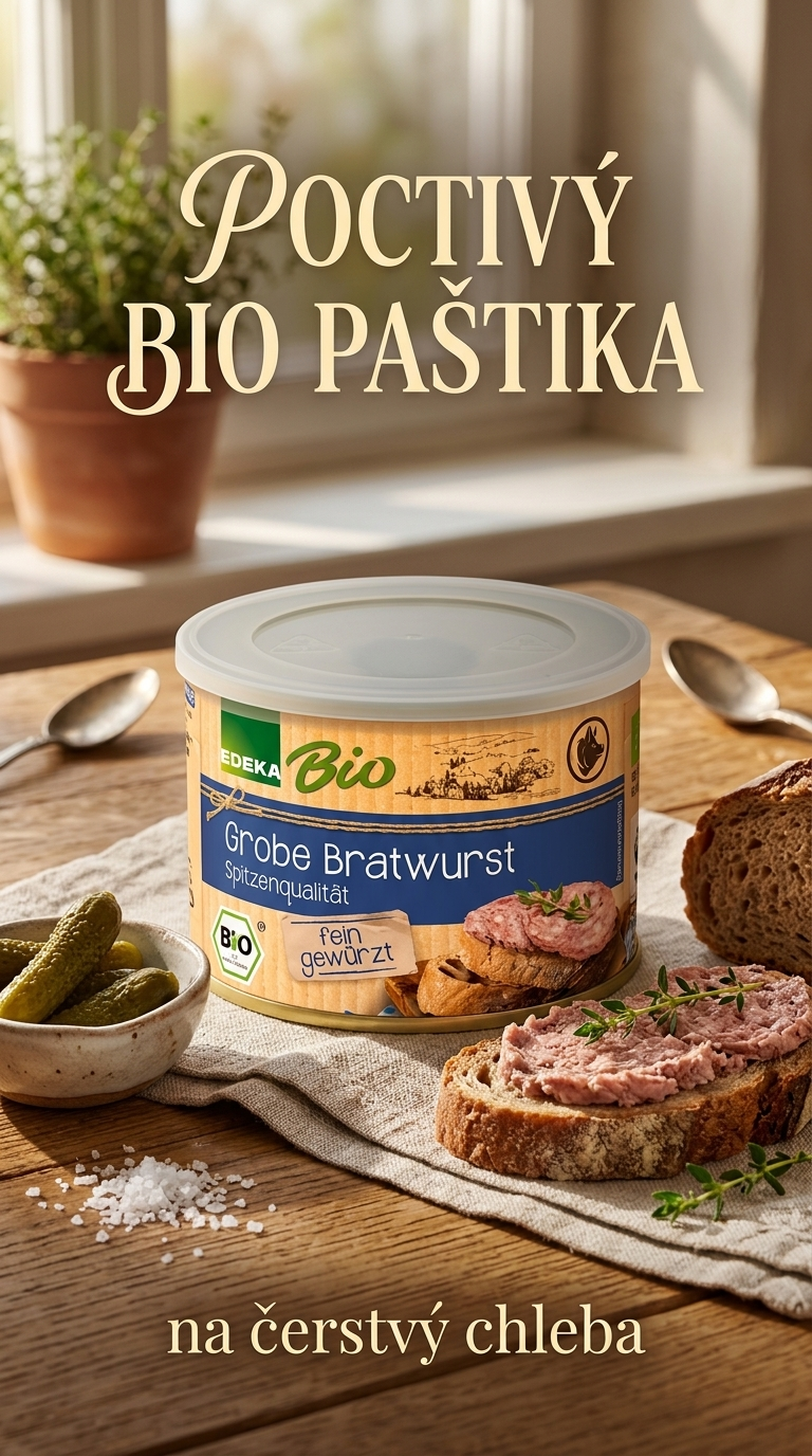 Edeka BIO klobásová paštika - poctivá svačina